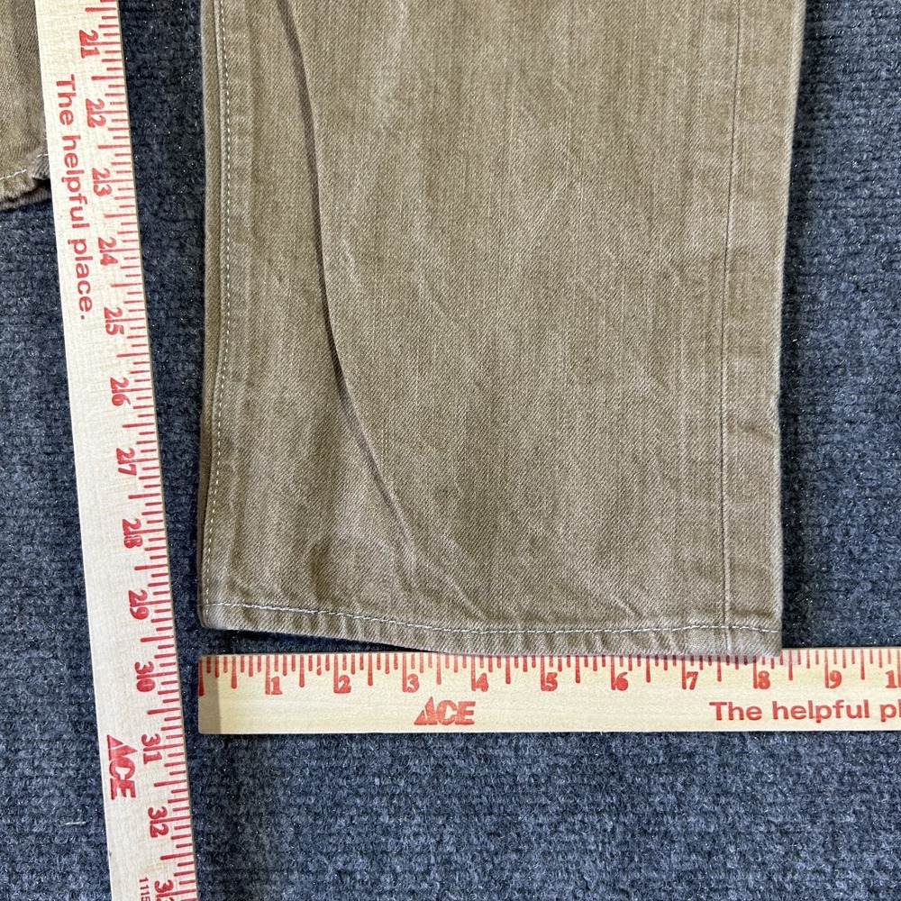 Levis 501 Original Fit Jeans Mens 36x32 Tan Khaki Button Fly Denim Pants #4102 - Picture 6 of 8